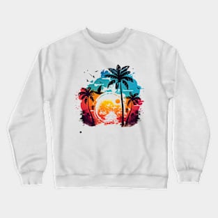 Caribbean Sunset Landscape Crewneck Sweatshirt